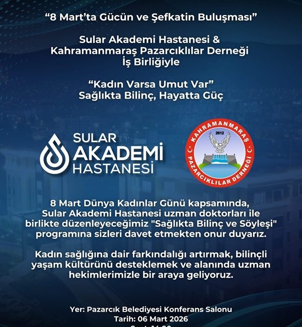 Pazarcık ilçesi, 8 Mart Dünya Kadınlar Günü öncesinde hem toplumsal