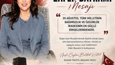 
Nazar Tekstil Yönetim Kurulu Başkan Vekili Nazlı Ceylan Balduk Kurtul,