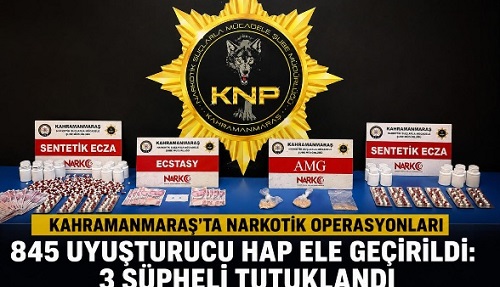 
Kahramanmaraş Narkotik Suçlarla Mücadele Şube Müdürlüğü ile Elbistan Narkotik Büro
