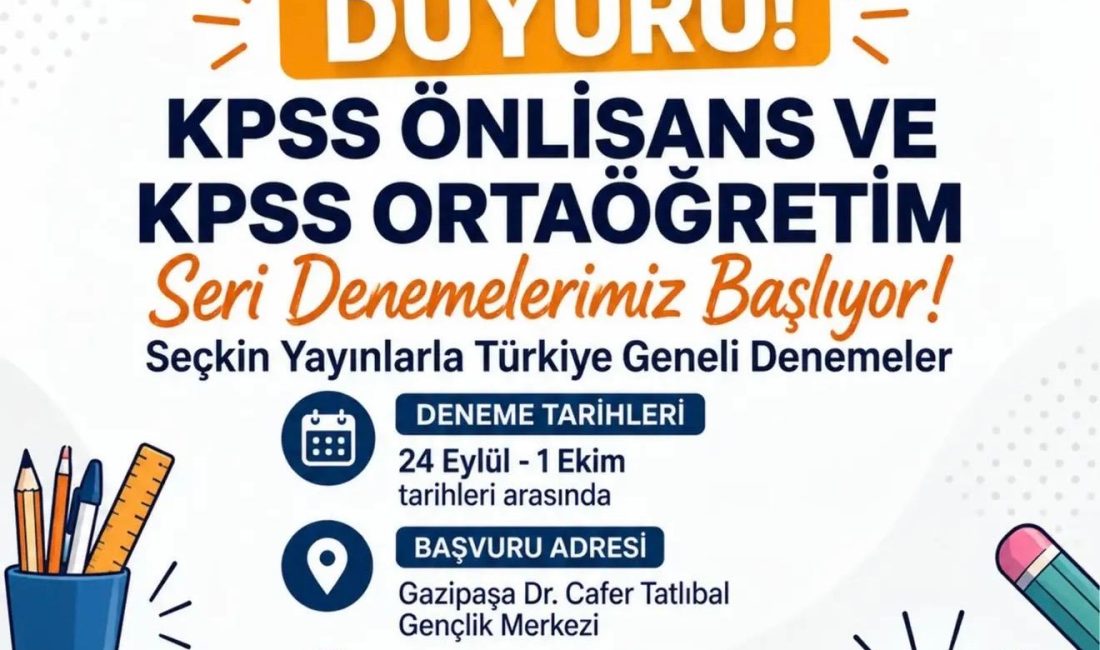 Dulkadiroğlu Belediyesi Gençlik Merkezleri tarafından KPSS’ye hazırlanan adaylara yönelik Türkiye