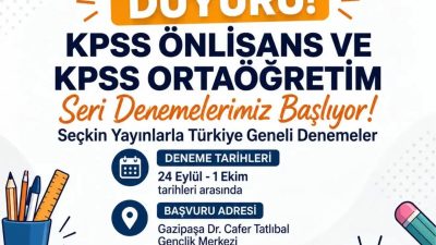 Dulkadiroğlu Belediyesi Gençlik Merkezleri tarafından KPSS’ye hazırlanan adaylara yönelik Türkiye